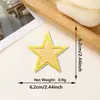 Novo Estilo Patch Bordado de Estrela de Cinco Pontas com Glitter, Acessórios para Roupas e Malas Quentes de Venda Transfronteiriça, Patch Decorativo para Passar