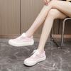[Personalizado] Zapatos Casuales de Tela Nuevos R618 para Mujer Verano 2023 Suela Gruesa Transpirable Trbottomy Zapatos Blancos para Aumentar Altura para Estudiantes