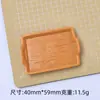 Plato Doble Oreja Imitación Madera Juguete Alimenticio Dibujos Animados Accesorios de Joyería DIY Material para Pasador Pegamento Cremoso Resina Pequeños Accesorios Mayoreo