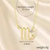 Fornecimento do Fabricante Colar Doze Constelações Transfronteiriço Europeu e Americano 12 Constelações Liga Diamante Strass Corrente Clavicular em Estoque