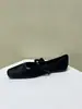 Zapatos europeos para mujer 2023 otoño estampado de leopardo punta cuadrada zapatos planos estilo europeo zapatos bajos de una sola pieza para mujer
