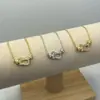 Colar com Fivela de Ferradura Versão Alta Friedrich para Mulheres, Pingente Pequeno em Forma de U Totalmente Cravejado, Corrente Grossa para Clavícula Banhada a Ouro 18K, Lote de Fabricação