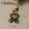 Xunmu Transfronterizo Nuevo Adornos Navideños de Madera Colgantes Hombre de Jengibre Niño Niña Decoraciones Pintadas a Mano Cara Sonriente Estilo Pintado a Mano