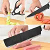 Juego de cuchillos de acero inoxidable - Black Wave 238A - Juego de cuchillos de cocina para cortar de 6 piezas y cuchillo para fruta