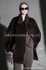 Novo Casaco de Moda Outono e Inverno com Gola Alta em Lã Alpaca Suli para Mulheres, Versátil e Elegante, Casaco de Caxemira de Comprimento Médio Slim-Fit