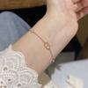 Pulsera versátil de lujo ligero de alta gama de acero de titanio para mujer, temperamento, no se decolora, pulsera de cuerda de moda, cadena brazalete, joyería de acero inoxidable