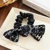 Goma para el pelo tipo lazo anudado estilo Chanel, Diadema de moda y versátil para coletas y moños, Accesorio para el cabello