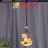 Colgante de Cadena para Teléfono Móvil Talla de Caballo de Palosanto Yiming Xianyuan Arena Verde Arcoíris Llavero de Caballo Tallado en Madera Creativo