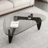 Mesa de Café Triangular Simple Mesa Auxiliar Minimalista para Apartamento Pequeño Mesa Ovalada Estilo Antiguo Lujo Ligero Mesa Pequeña Estilo Celebridad de Internet Mesa Moderna Ultra-Minimalista