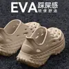 Zuecos de verano para hombre de cobertura total para exteriores con una sensación cómoda y acolchada, sandalias deportivas de punta cerrada, zapatos de playa antideslizantes y resistentes al desgaste para hombre