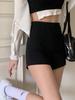 Shorts básicos negros de verano para mujer, ropa exterior, pantalones anti-exposición, pantalones que desaparecen, chica hot, cintura alta, shorts línea A, pequeños, casuales