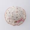 Chapéu de Bebê com Proteção para Orelhas de Renda, Chapéu Pastoral Floral Estilo Princesa para Primavera e Outono, Roupa de Exterior para Bebês, Chapéu de Pescador para Menina
