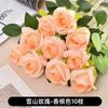 Rosas Simuladas Dia dos Namorados Buquê de Plástico Decoração de Casa Flores Artificiais Arranjo de Flores de Mesa para Sala de Estar Decoração com Flores Secas Decoração