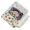 Funda protectora de dibujos animados de Shin-chan durmiendo para tableta Apple iPad, con hebilla para Air, Pro, anti-doblado, ranura para lápiz, 11ª generación