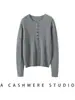 Nuevo Suéter de Cashmere 100% Puro para Mujer, Otoño/Invierno 2026, Tejido de Canalé, Corte Entallado, Manga Larga, Media Cremallera, Cuello Redondo, Prenda Base