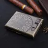 Estuche para Cigarrillos con Encendedor Multifuncional Guipai GP9029 Patrón de Flor de Bronce con Carga USB, Paquete de 20 al por Mayor