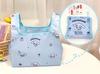Bolsa de almoço dobrável de desenho animado fofa coolomi cachorro de orelhas grandes bolsa de mão portátil tamanho pequeno sacola de compras sacola de proteção ambiental