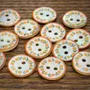 Botões Naturais Laranja Vintage Importados de Concha de Madrepérola para Artesanato, Camisas, Suéteres, Cardigãs, Vestidos e Decorações