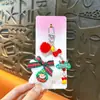 Llavero Creativo de Peluche Estrella de Cinco Puntas Navideña Estilo Miu Colgante Pequeño para Bolso Accesorio de Moño Regalo Pequeño Venta al por Mayor