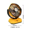 Ventilador Eléctrico Recargable Solar para Camping al Aire Libre de 8 Pulgadas, Neutral Transfronterizo, con Batería de Larga Duración, Gran Capacidad e Iluminación, Control Remoto