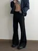 Calça de Terno Lisa Colorida da Moda Outonal com Corte Tesoura Caimento Fluido para Homens Moda Americana Temperamento Elegante Não Amassa Toque de Luxo Levemente Flare Calça Longa