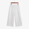 Calça Feminina Plus Size de Cintura Alta, Solta, Fina, Perna Reta, Estilo Verão 2026, Casual Versátil, Calça Wide Leg para Mulheres Plus Size Nk1578