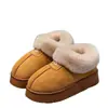 Botas de Nieve Gruesas con Forro de Felpa Nuevas 2026 para Mujer, Calzado de Invierno para Exteriores con Cobertura del Talón, Zapatos de Algodón para Calidez en Casa, Antideslizantes, Zapatos que Aumentan la Altura