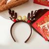 Nueva diadema navideña europea y americana con astas, joyería para adultos hecha a mano, bonita tocado para niños, artículos de venta al por mayor