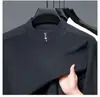 Transmissão ao Vivo Explosões Outono e Inverno Masculino Meio Zíper Gola Redonda Veludo Moletom Casual Espessado Quente Manga Longa Pulôver Base