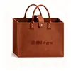 Bolsa de fieltro tipo tote, gran capacidad, se puede añadir logo, bolsa de regalo para niñas, bolsa de compras, bolsa de regalo promocional