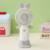 Mini Ventilador Portátil Transfronteiriço para o Verão, Recarregável com Três Velocidades de Vento, Portátil com Base, Luz de Mesa, Mini Ventilador USB