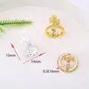 Colgante de Saturno de Oro de 18K Rellenado Color Duradero Microincrustado Circonita Accesorios para Manualidades Cuentas Espaciadoras Accesorios de Cristal