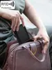 Mejor Vendido en Comercio Exterior Porta Tarjetas de Cuero Genuino Antirrobo RFID para Mujer, Múltiples Ranuras para Tarjetas, Estuche con Cremallera de Gran Capacidad para Tarjetas de Crédito