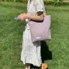 Bolso de Hombro Double-Sided Nuevo Retro de Lunares de Verano Transfronterizo, Bolso de Tela Versátil de Estilo Perezoso de Nicho, Bolso Tote para Mujer