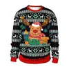 Moletom Redondo Quente de Natal Outono e Inverno 2025 da Amazon Casual Engraçado Moletom Estampado 3D Masculino e Feminino
