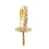 Accesorios Hechos a Mano para Broche de Chupete de Perlas DIY, Broche de Collar Colgante Simple de Plata Pura Estilo Japonés y Coreano Incrustado con Diamantes