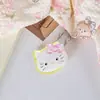 Novo Grampo de Cabelo Grande Fofo Cabeça de Gato KT de Resina Translúcida Estilo Menina Gelatina Acrílica Para Franja Lateral