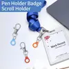 Clip de Caneta de Silicone Colorido Mais Vendido na Amazon Transfronteiriço Chaveiro com Fecho de Lagosta de Liga Metálica Porta-Crachá Acessórios para Clip de Caneta