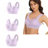 Conjunto de 3 Piezas Transfronterizo Talla Grande Sin Alambres Chaleco de Encaje Ropa Interior Delgado Recoge Lado Pecho Push-Up Sujetador Ajustable Fabricante