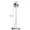 Linterna Celebridad de Internet de Acero Inoxidable Cuchara Mango Largo Estilo Coreano Cuchara para Postre Cuchara para Arroz Doméstica Cuchara para Mezclar de Restaurante Cuchara de Hotel