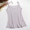 Camisola de punto de seda de doble cara para mujer, chaleco de primavera y verano, camisola básica lisa con forro