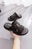 Sandalias de Hombre para Comercio Exterior Transfronterizas con Hebilla, Amortiguadoras, Casual Lisas Caladas para Playa, Transpirables de Suela Suave para Exteriores