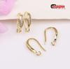 Acessórios folheados a ouro 14K zircônia micro cravejada gancho de orelha material para brincos DIY feitos à mão acessórios de joalheria para brincos