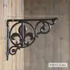 Suporte Triangular de Ferro Fundido Forjado Espesso Vintage Suporte de Prateleira Fixo de Ângulo Reto Montado na Parede Suporte de Prateleira com Suporte de Carga Galhada