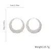 Brincos de Argola com Diamantes Estilo Europeu e Americano Exagerado Agulha de Prata Brilho Leve High-End Exquisitos Moda Temperamento Brincos Atacado