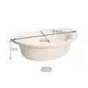 Lavabo Grueso Sanada Japonés para Lavar la Cara, Verduras, Ropa y Pies, Cubeta de Plástico Redonda Apilable para Almacenamiento en Dormitorio
