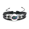 Pulsera de Cordón de Cuero Ajustable con Logo del Equipo All-College de la NCAA Accesorio de Muñeca Versátil Souvenir para Aficionados