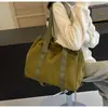 Bolsa de Lona Grande de Gran Capacidad para Mujer 2024 Primavera Nuevo Mochila Casual Textura Bolso de Hombro Axila para Viajero