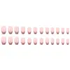 Uñas Francesas Brillantes para Chicas Populares 24 Piezas Parches de Uñas Postizas Productos Terminados Venta al por Mayor Exportación Uñas Portátiles de Venta Caliente