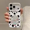 Adequado para capa de celular Apple 17 Pro Max, estilo cartoon com toque de luxo, com suporte, iPhone 16 Pro, múltiplos cachorros pintados